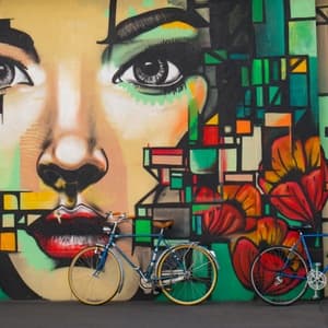 Mural of woman in Swizterland